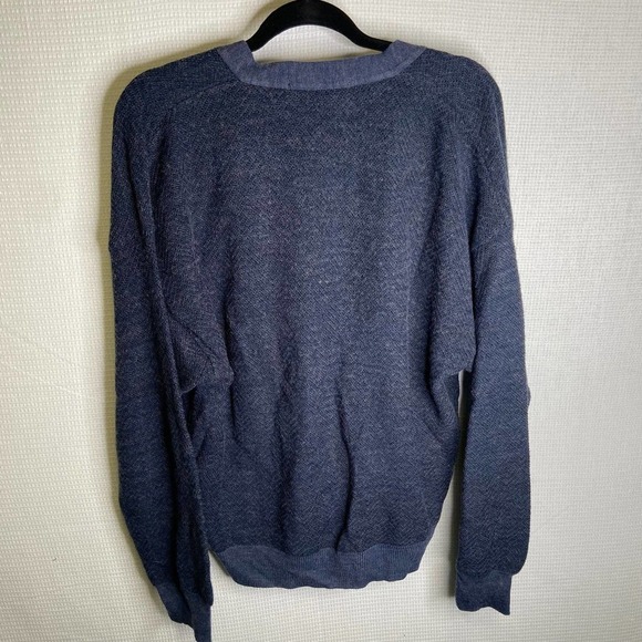 Brandini |‎ Navy Cardigan Sweater Wool Blend large - Picture 4 of 5